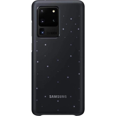 Samsung LED Cover EF-KG988CB - оригинален заден кейс, през който виждате информация от Samsung Galaxy S20 Ultra (черен)