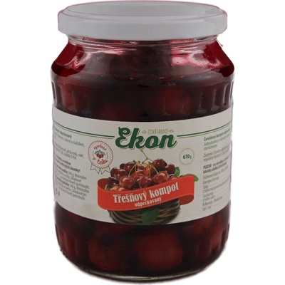 Ekon Třešňový kompot odpeckovaný 670 g