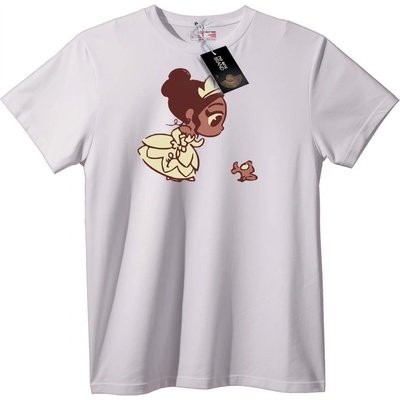 NOONEBRAND Тениска Принцеса и животно - 2XL, White