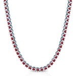 SAVICKI Тенис колие, бяло злато 585, рубини 9.200ct 3.8 мм 42 см