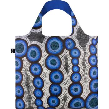 LOQI Чанта тип торба LOQI Artist Kirsten Nangala Egan Dixon Water Dreaming от рециклиран материал синя (KE.WD)