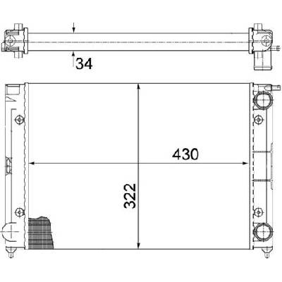 Chladič, chlazení motoru MAHLE CR 343 000S (CR343000S)