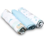 BabyOno Natural Bamboo Diapers Blue пелени от плат 70x70 cm 3 бр