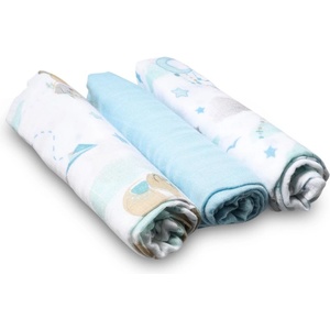 BabyOno Natural Bamboo Diapers Blue пелени от плат 70x70 cm 3 бр