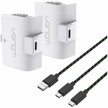 VENOM VS2874 Xbox Series S/X & One White High Capacity Twin Battery Pack + 3m kabel