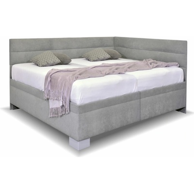 GrivalBed Niobe s úložným prostorem Tmavě šedá látka – Hledejceny.cz