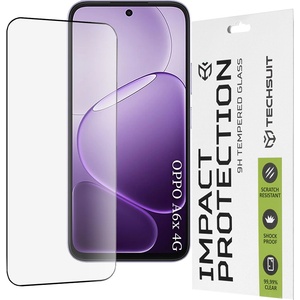 Techsuit Протектор за Oppo A6x 4G / A6x 5G - 111D Full Cover / Full Glue Glass - Techsuit - Черен