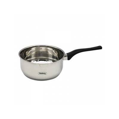 Касерола с двойно дъно Rosberg R51210E12K, 12 см, 0.6 литра, Бакелитена дръжка, Инокс