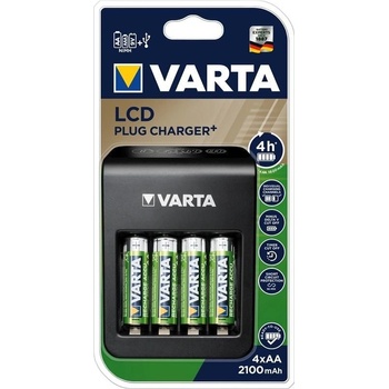 Varta LCD Plug Charger + 4x AA 2100mAh 57687101441