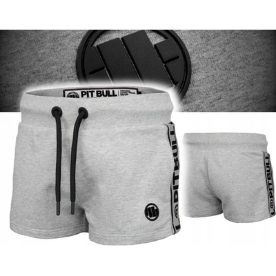 PitBull West Coast dámské šortky French Terry small logo šedý melír