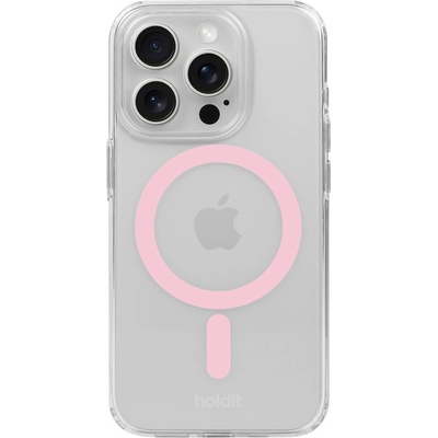 Holdit Калъф Holdit - MagSafe Case, iPhone 15 Pro, розов/прозрачен (7330985162800)