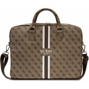 Tašky a batohy na notebooky Guess PU 4G Printed Stripes Computer Bag 15/16" Brown GUCB15P4RPSW