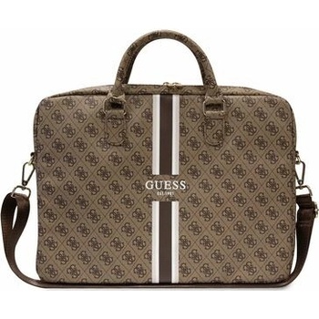 Guess PU 4G Printed Stripes Computer Bag 15/16" Brown GUCB15P4RPSW