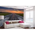 DIMEX ART Самозалепваща се флизелинова фототапета летищна линия 375 x 250 см