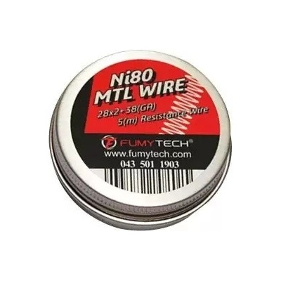 Fumytech Fused Clapton NI80 MTL Wire 28x2Ga+38Ga 5m