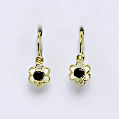 Čištín dětské ze žlutého zlata VE197 granát