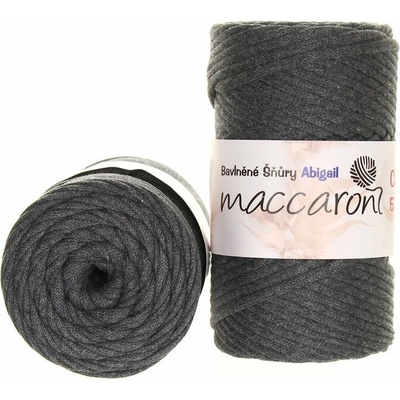 Macaroni Abigail 5 mm Tmavě šedá