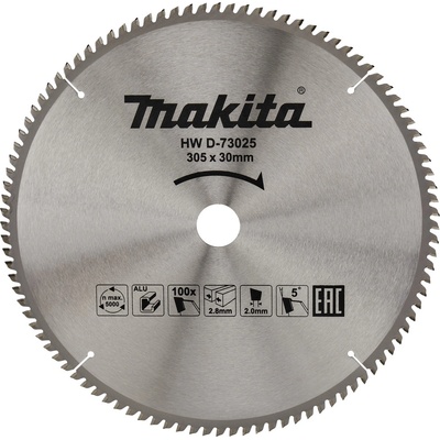 Makita D-73025 Pilový kotouč na hliník a lamino 305 x 30 mm 100 zubů TCT
