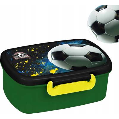 Derform Football desiatový box s pohyblivou priehradkou 16,5 x 10 x 7 cm