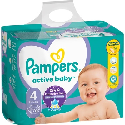 Памперси Pampers Active Baby 4 (9-14 кг. ) - 76 броя