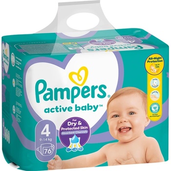 Image 1 of Pampers Памперси Pampers Active Baby 4 (9-14 кг. ) - 76 броя