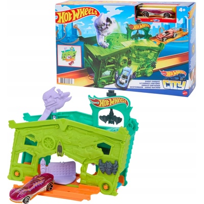 Hot Wheels Autodráha City Blaze Garáž duchů FJN38