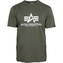 Alpha Industries tričko Basic t-shirt olivová tmavá