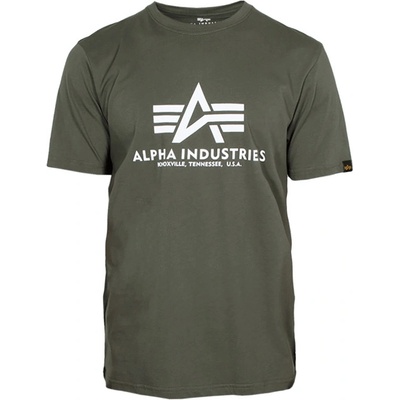 Alpha Industries tričko Basic t-shirt olivová tmavá