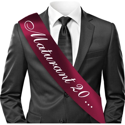 Šerpa "Maturant" - bordó / bílá – Zboží Mobilmania