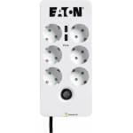 Eaton Разклонител Eaton Protection Box 6 USB DIN, 2500 W, бял (10050771)