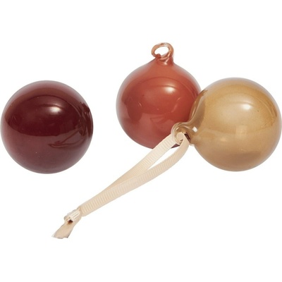 Ferm Living Skleněná vánoční ozdoba Roseate Opaque Ø 4 cm set 3 ks, multi barva, sklo