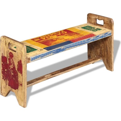 PETROMILA Cola lavice masivní recyklované dřevo 100 x 30 x 50 cm