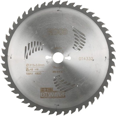 DEWALT EXTREME Циркулярен диск за рязане на дърво напречно и надлъжно с HM пластини ф315 мм 30 мм 3 мм 48 z (DT4332-QZ)