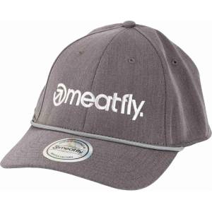 Meatfly шапка с равна козирка Gaten Flexfit Grey / White Logo | Сива | Размер Meatfly | Siv | МЪЖЕ | ЕДИН РАЗМЕР
