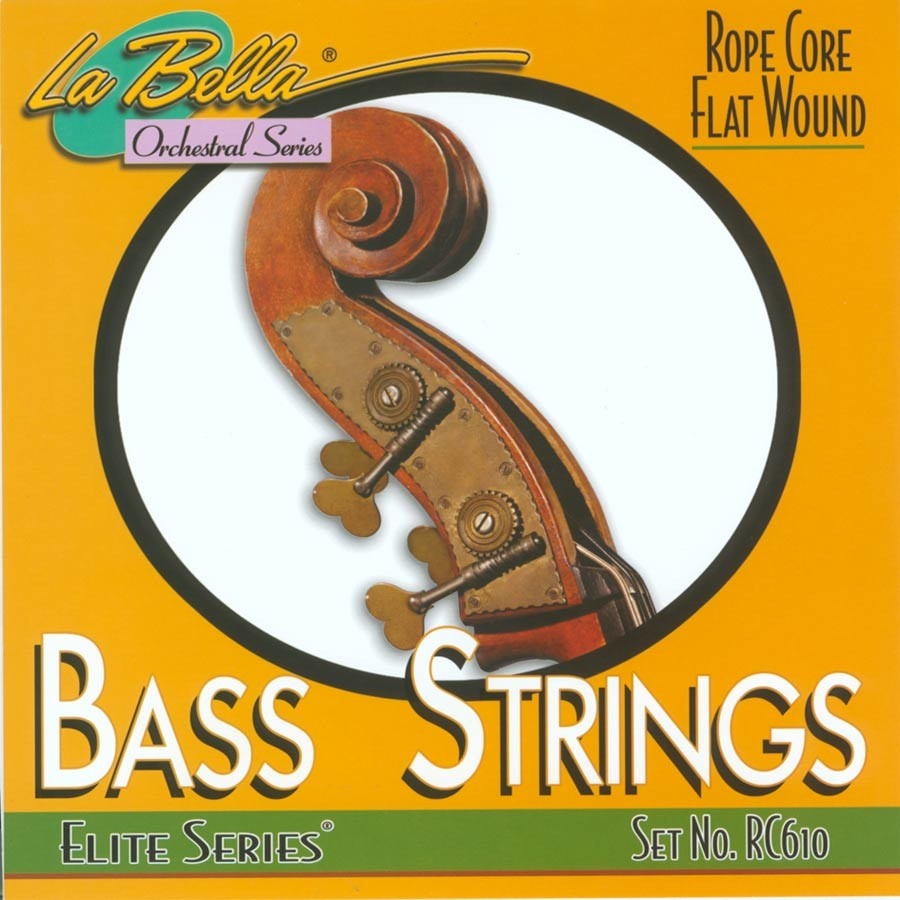 La Bella RC-610/Elite/Double Bass Strings/Chrome Steel Flat Wound on a Rope Core 並行輸入品