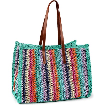Letní taška 40x28 cm tyrkys sv. 1ks