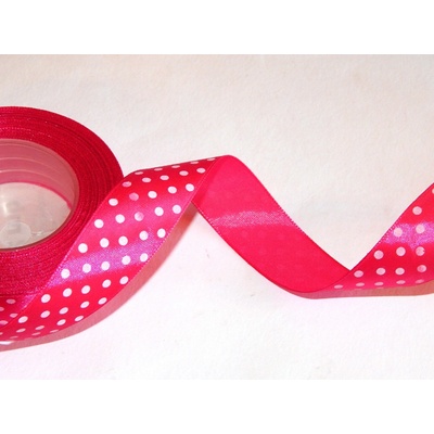 Stuha saténová s puntíkem, WSK6051, šíře 12 mm / balení 22 m – Hledejceny.cz