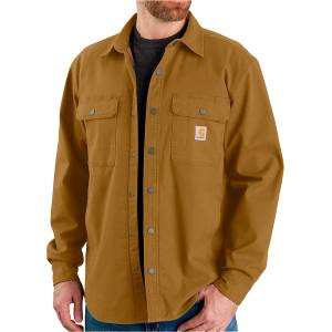 Carhartt Мъжка риза с копчета Carhartt Canvas Fleece-Lined Shirt Jacket Shirt - Oak Brown (033-2870-0113)