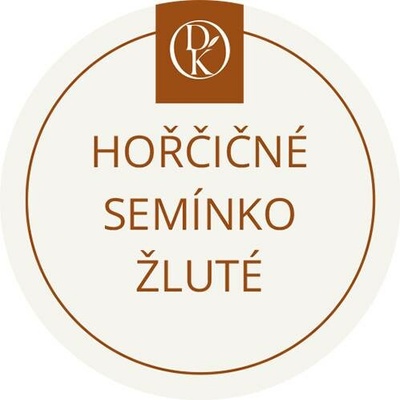 Davídkovo koření Etiketa Hořčičné semínko žluté béžová průměr 4,5 cm 1 ks