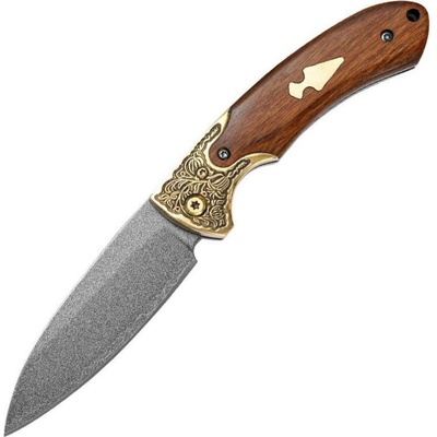 IZMAEL Outdoorový skládací nůž WG748 Hnědá/Zlatá 8 cm