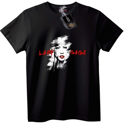 NOONEBRAND Тениска Lady Gaga - Музикална Икона - 2XL, Black