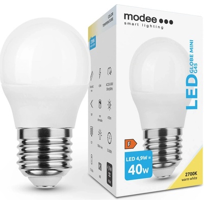 Modee Lighting LED žiarovka E27 4,9W 2700K MINI G45 40W