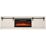 Cama meble RTV GRANERO + шкаф за камина 200x56.7x35 бяло/бяло гланц (10165474)