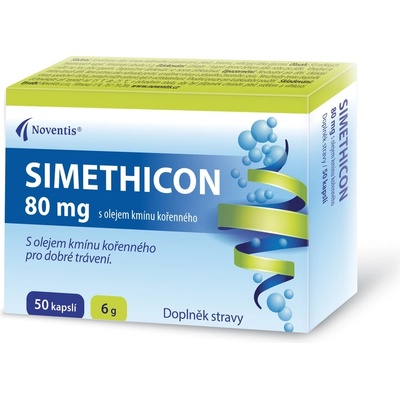 Simethicon s olejem kmínu kořenného 80 mg 50 kapslí