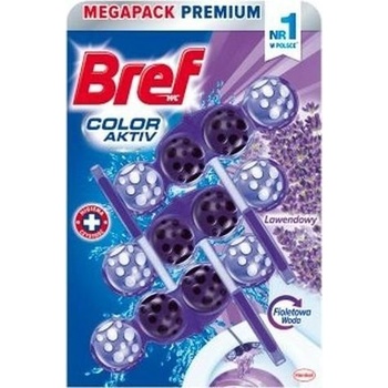 Bref Color Aktiv tuhý WC blok Lavender 3 x 50 g