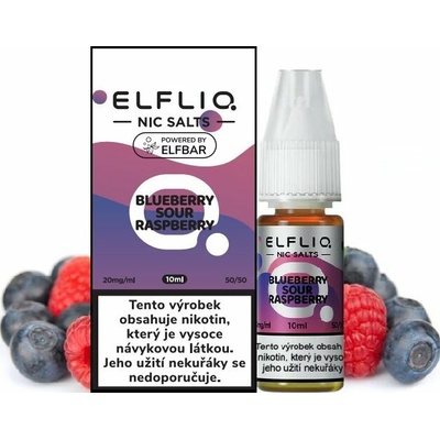 Elf Bar Elfliq Salt Blueberry Sour Raspberry 3 x 10 ml 20 mg