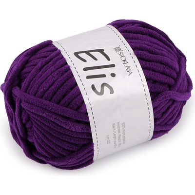 Pletací žinylková příze Elis 100 g Varianta: 18 (37) fialová tmavá, Balení: 1 ks 57857/147371/270395