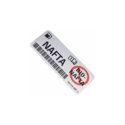 Štítek pro plnění paliva Škoda 1K0010497J Škoda Fabia 2, Octavia, Octavia 2, Superb 2, Yeti, Roomster, Rapid, Octavia 3, Fabia 3, Kodiaq, Karoq – Hledejceny.cz