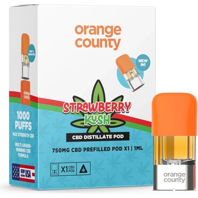 Orange County CBD Predplnená kazeta Strawberry Kush 1 ml