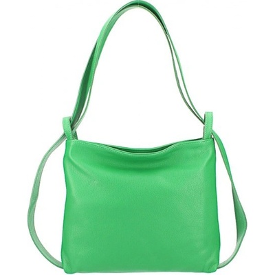 Made In Italy kožená kabelka na rameno/batoh 575 zelená